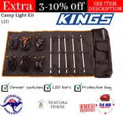 Complete 5 Bar Camp Light Kit Portable Camping LED Dimmers NEW Adventure Kings