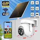 Solar Wireless WIFI Outdoor Home CCTV PTZ Security Camera Battery Solar Powered