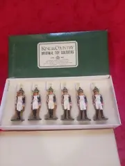 6 Figure Glossy EARLY King Country NAP LI Waterloo Na Napoleon Set War 1:30 Vtg