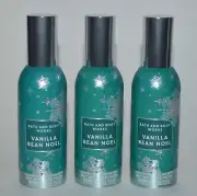 3 NEW BATH & BODY WORKS VANILLA BEAN NOEL CONCENTRATED ROOM SPRAY PERFUME MIST