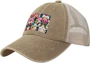 [DRTGEDS] Poodles Dogs Summer Baseball Hat Classic Vintage Hat for Men Women with Adjustable Buckle