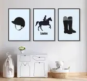 [Namly Design] Personalised Poster - Equestrian Style / Set of 3