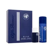 2pc Alfa Romeo Blue Mens 15ml EDT Perfume & 150ml Deodorant Spray Gift Set