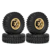 4Pcs 1/24 RC Car 1.0" Wheel Rims & Tires For Axial SCX24 Deadbolt Bronco Jeep e