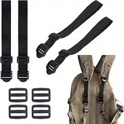 NICENEEDED 2 Pack Backpack Extender, Strap Extension Connector with Adjustable Buckles, Extender for Backpacks Shoulder Straps Travel Bags Casual Daypacks