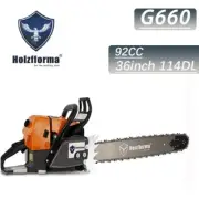 Holzfforma G660 92cc Gasoline Chainsaw With 36inch 114DL Bar Saw Chain