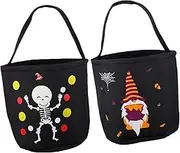 SHOWERORO 2pcs Candy Bag Goodie Bags for Goodies Bag Goody Bags Festival Bag Festival Prop Festival Bag Halloween Candy Bucket Bucket Candy Handbag Polyester Black