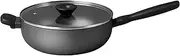 [Meyer] Bauhaus Non Stick Cookware Set, 26cm/4.1L Chef's Pan, Deep Frying Pan, Induction Compatible, Dishwasher Safe, Oven Safe, Sesame Grey with Lids
