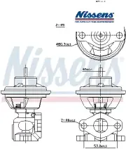 EGR GAS RECIRCULATION VALVE NIS98477 NISSENS I