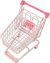 Homoyoyo Mini Shopping Cart Decorative Trolley for Photography Props Functional Storage for Items for Play and Home Decoration