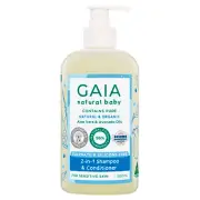 GAIA Natural Baby 2 in1 Shampoo & Conditioner 500mL
