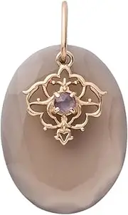 [Agete] Agate 1024211706198999 K5 Smoky Quartz Charm, フリー, N/A, No Gemstone