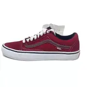 Vans Old Skool Pro Rumba Red Men's 7 Skate Shoes New White Maroon