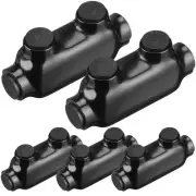 5 Pcs Insulated Wire Connectors Black Splice Connector 2 Ports Multi Cable So...