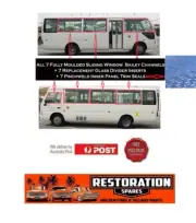 7 X SLIDING WINDOW SEAL KITS & BLUE PINCHWELD FITS TOYOTA COASTER BUS B40 B50 (for: Toyota)