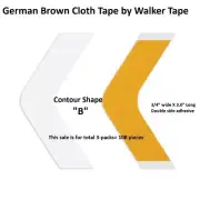 German Brown Cloth Tape Shape B 3 packs 108 pieces by Walker Tape Co.