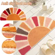 16x30inch Bathroom Rugs Semicircular Bath Mat Home Decor Non-Slip Floor Mat