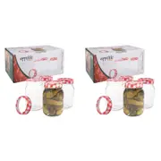2x 6pc Appetito 500ml Mason Preserving Jars Home Food/Fruit Storage Organiser