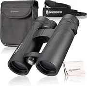 [BRESSER] Corvette 10x42 Waterproof Binoculars with nitrogen Filling, BaK-4 Glass prisms, LE eyepieces for Comfortable use, Multi-Layer Coating and Nylon Carrying case