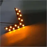 Turn Signal Lights 2pcs/Set Car Rear View Mirror LED Arrow Panel Turn Signal Indicator Light Turn Signal Lights(Yellow Light)