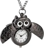 [MOBUTOFU] 1pc Pocket Watch Eagle Chain Carabiner Watch Watches Vintage Watch Digital Watch Black