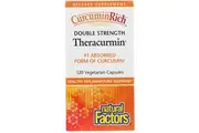 Natural Factors CurcuminRich Double Strength Theracurmin 120 Vegetarian Capsules