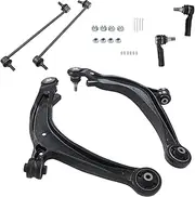6pc Front Lower Control Arms Outer Tie Rod Sway Bars Kit Replacement for Odyssey 2011 2012 2013 2014 2015 2016 2017