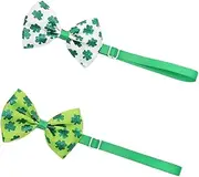 GRIRIW Irish Festival Pet Bow Ties Patrick's Day Dog Decorations Party Props