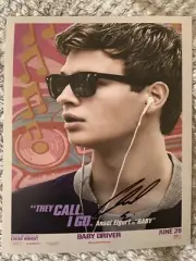 Ansel Elgort Baby Driver Signed Autograph 8x10 Photo With COA