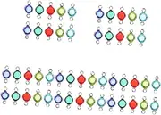 BESTYASH 5sets Crystal Connector Bracelet Accessories Beads Stacker Necklace Chains Bracelet Connector Charms Necklace Charms Kits Bracelets Jewelry Rings Necklaces Clasps Stainless 10pcs*5