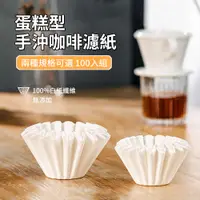 在飛比找PChome24h購物優惠-ANTIAN 100入組 蛋糕型一次性手沖咖啡濾紙 泡茶葉過