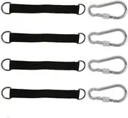 4Pcs Tree Swing Hanging Straps Kit,11.8Inch x0.98Inch Double-Layer Hammock Straps,with Heavy Duty Safety Lock Carabiner Hooks for Perfect for Tree Swing,Rope Swing,Hammock,Yoga Seat,Sandbags