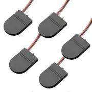 Generic 5Pcs CR2032 Button Battery Storage Box Coin Cell Organizer with On/Off Switch Black