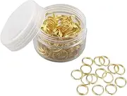 MAHAVIMOKSA Bulk Split Rings Double Loop Jump Rings Connector Mini Key Rings for DIY Jewelry Making Necklaces Bracelet Earrings Art Craft (12mm, Gold)