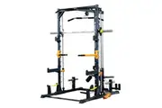 Reeplex RM90 Squat Rack with Smith Machine and Lat Pulldown + Seated Row