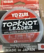 YO-ZURI TOPKNOT LEADER 8 Lb 30 Yds. 100% Super Fluorocarbon