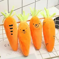 在飛比找樂天市場購物網優惠-♚MY COLOR♚紅蘿蔔造型筆袋 韓國 創意文具 鉛筆盒 