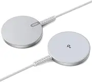 ESR HaloLock Qi2 Wireless Charger, 15W Magsafe Charger, Wireless Charging Pad for iPhone 16/15/14/13/12 Series, AirPods 4/3/Pro/Pro 2, 2 Pack, Sliver