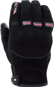 Richa Scope Ladies Motorcycle Gloves, black-pink, Size XS for Women Black Pink