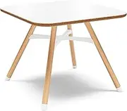 Lalo Kids Play Table, Wooden Preschool Table, 23 ⅝ x 23 ⅝ x 19 ⅛ in - Coconut