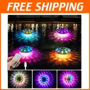 Rechargeable Floating Pool Lights - 4 Pack with Remote; Perfect for Parties!