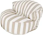 Floating Bean Bag for Pool- Bean Bag Cover with Inner Liner Without Filling -Home Outdoor Pool Side Waterproof Beanbag Pouf Saon - Reusable Bean Bag for Swimming(Light Khaki)