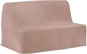 [Antonouse] Sofa Cover for IKEA sofabed Lycksele Lovas,A Lycksele Double seat sleepcover Replacement,Size 55"/58"X75"(Brown)