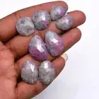 90 Cts Natural Sapphire With Ruby Spots Untreated 4 Pairs Checker Cut Gemstones