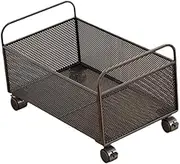 B Baosity Mesh Rolling File Cart Storage Cart with Wheels Mobile Bookshelf Rolling File Organizer for Crafts Toys Folders School Home, 48x30x30cm