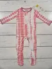 NEW Girls 6-12 Months Kyte Pink Tie Dye Bamboo Footie Sleeper Romper Zip