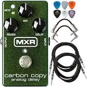 MXR M169 Carbon Copy Analog Delay Electric Guitar Effects Pedal with Tonebird Instrument Cable, 2- Patch Cable, 12- Dunlop Picks Bundle