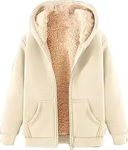 [Valtorixia] Mens Zip up Hoodie Warm Sherpa Fleece Lined Winter Jackets Sweatshirt Zipper Sweater Hooded Coat with Pockets