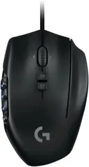 Logitech G600 MMO Wired Gaming Mouse 20 Programmable Buttons RGB Backlit Black