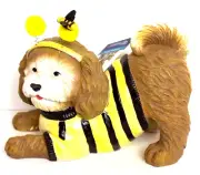 Humane Society Golden Doodle Dog Spring Bumble Bee Costume Figurine Decor NOS